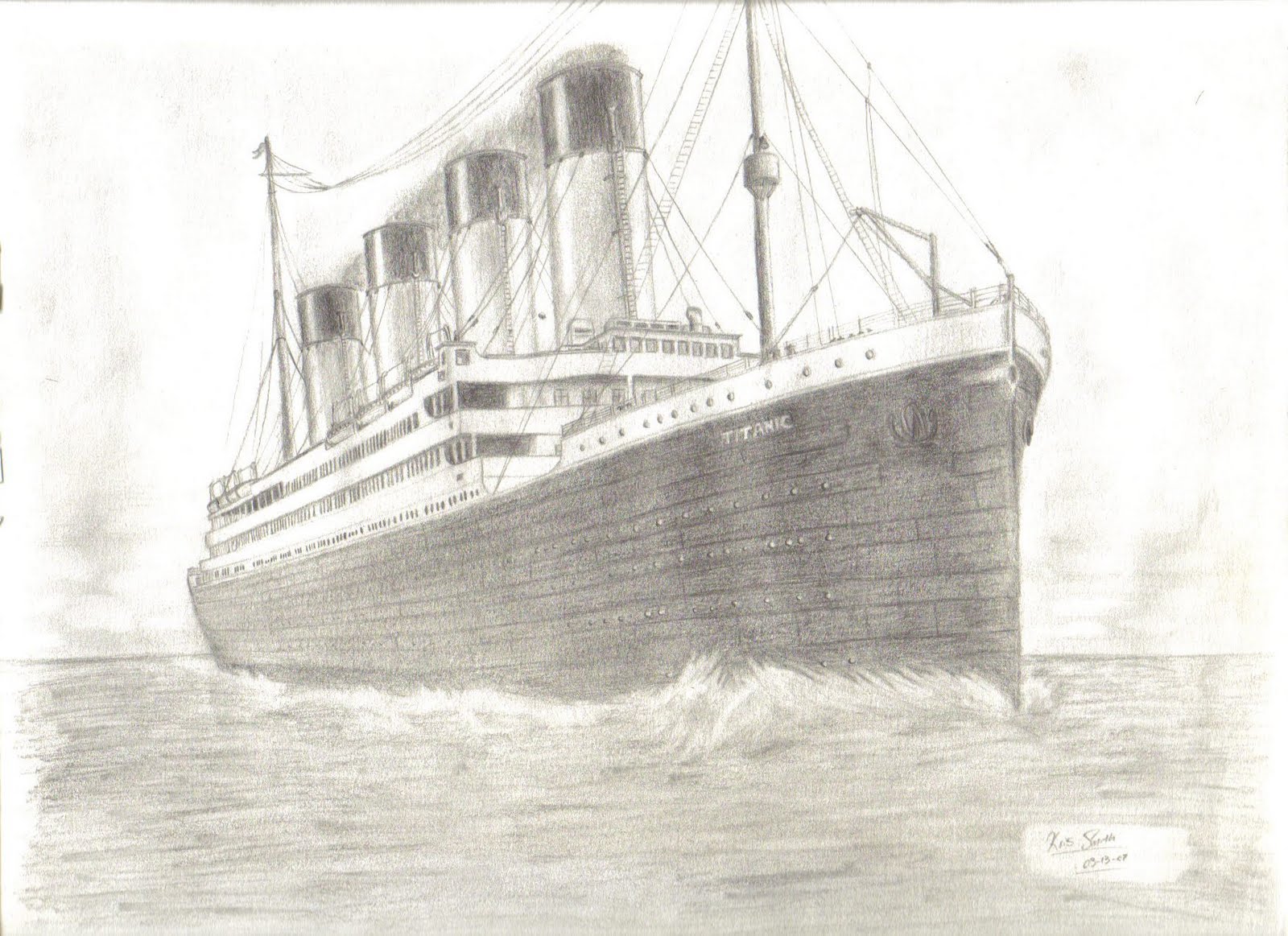 Most Beautiful Drawing in the World: How to Draw Titanic Ship