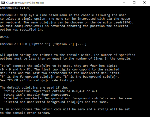 How to Create 'Advance Menu Options' On CMD Console? | The CmdMenuSel Plugin | By Dos101