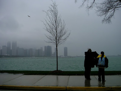 Chicago Skyline in Storm