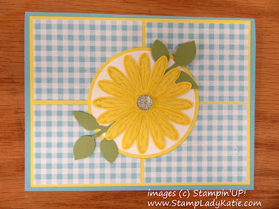 Card made with Stampin'UP!'s Daisy Delight Stamp set, Daisy punch and Leaf Punch