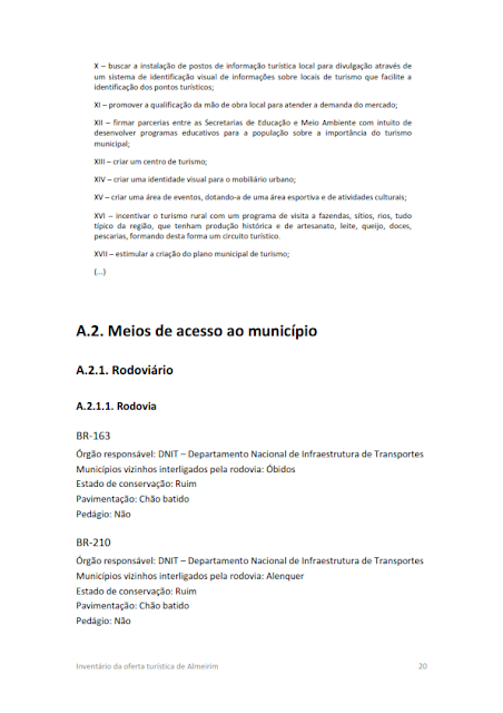 INVENTÁRIO DA OFERTA TURÍSTICA HIERARQUIZAÇÃO DE ATRATIVOS DIAGNÓSTICO DA INFRAESTRUTURA DE TURISMO RELATÓRIO DE OPORTUNIDADES DE NEGÓCIOS 2014.1. - A.1. Informações básicas do município