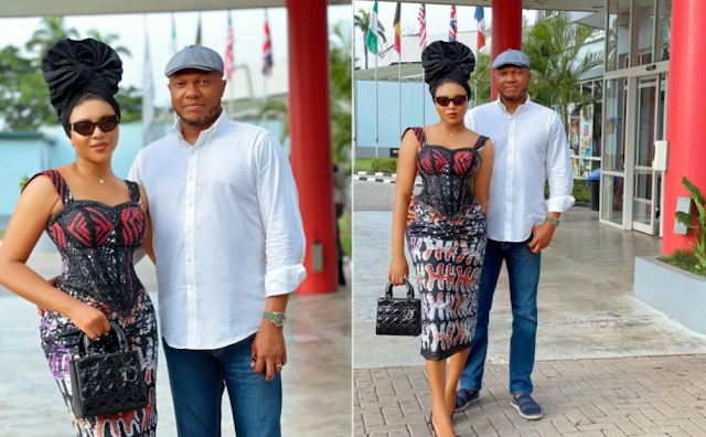 “You are a rare breed” – Actress, Stephanie Coker praises hubby after winning Senatorial Ticket 