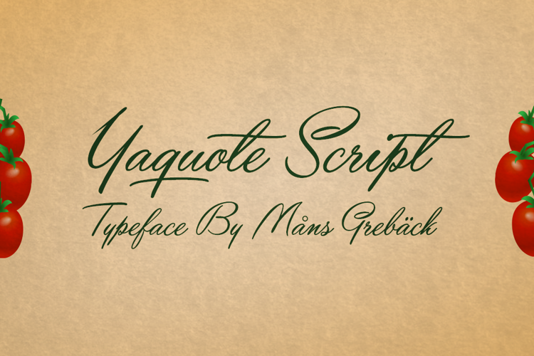 YAQUOTE SCRIPT font