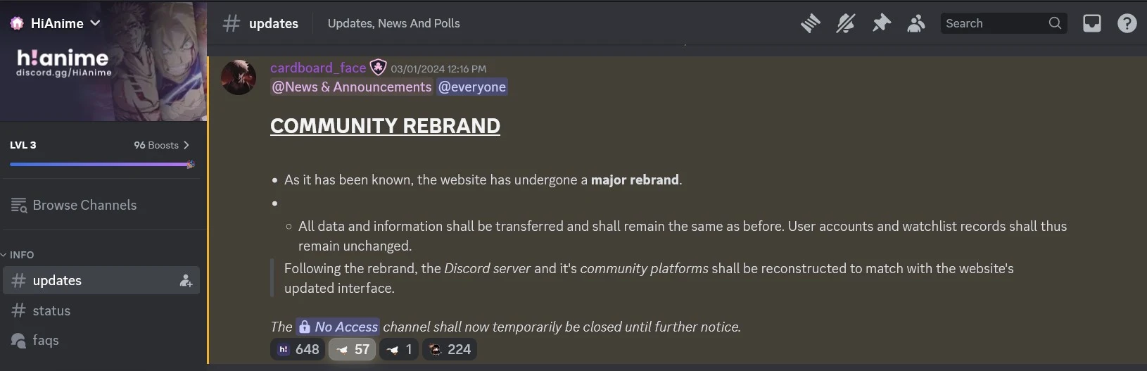 Aniwatch.to domain changed to HiAnime.to. Discord Announcement clarifies the rebranding!