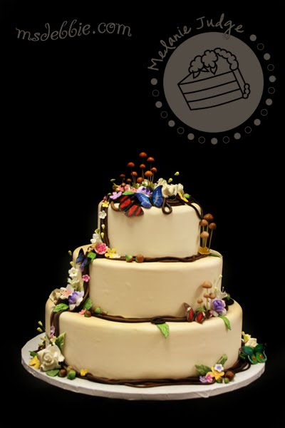 Not too long ago we created a very woodsy wedding cake