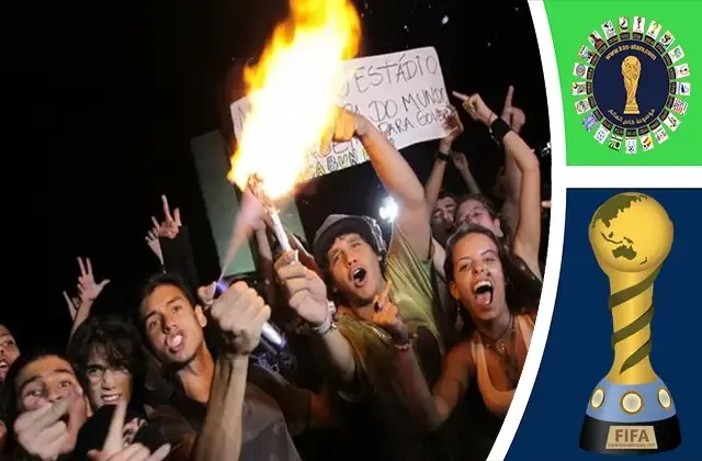 احتجاجات رافقت كأس القارات 2013  بالبرازيل