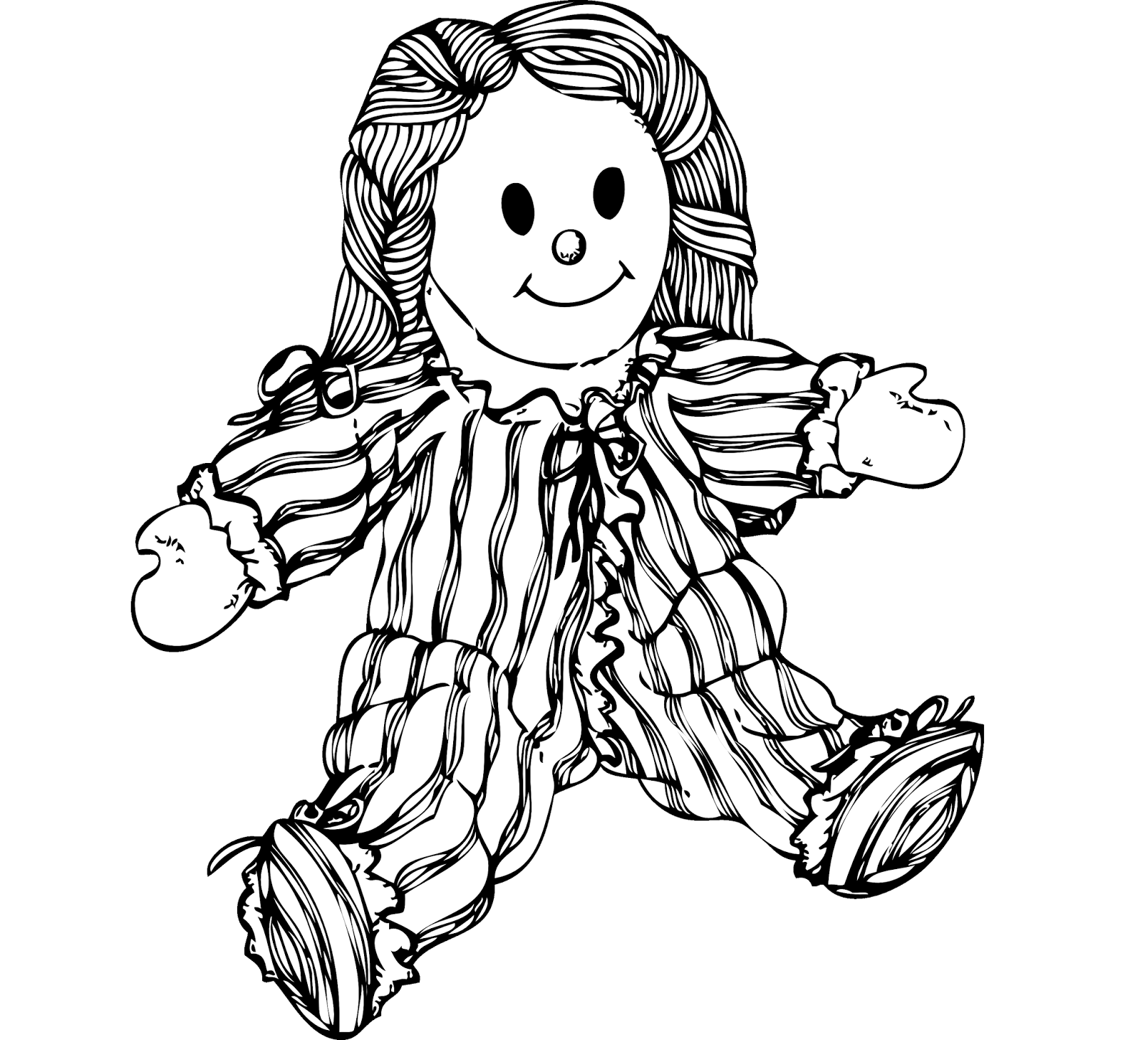 Doll For Kid Coloring Drawing Free wallpaper