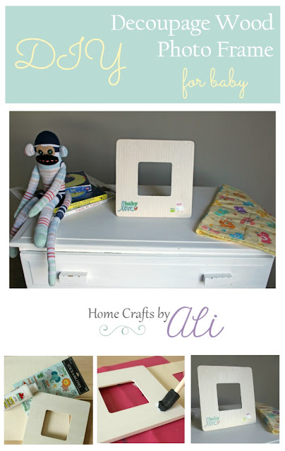 diy decoupage photo frame baby easy project