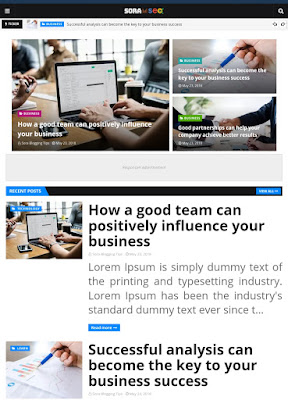 Sora SEO 2 free Blogger Template