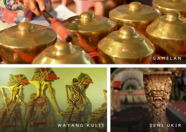 wayang kulit, gamelan, seni ukir