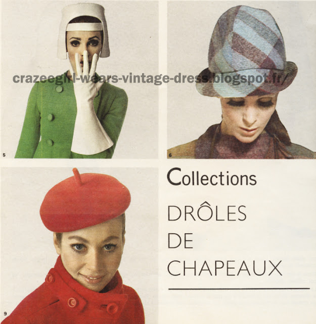 Jacques Heim Ted Lapidus Christian Dior 1966 Hat 60s 1960 mod beret cap