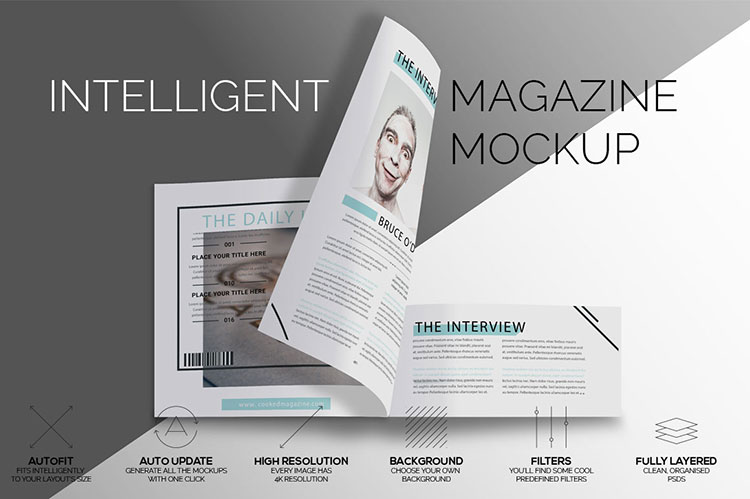 Intelligent Magazine Mockup Free