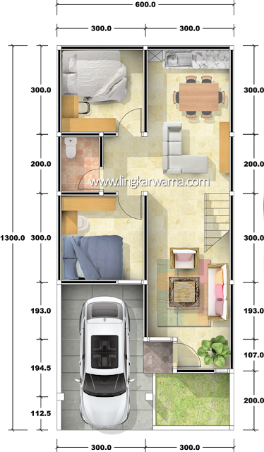  Desain  Rumah 1 Lantai  5 Kamar  Tidur Sekitar Rumah