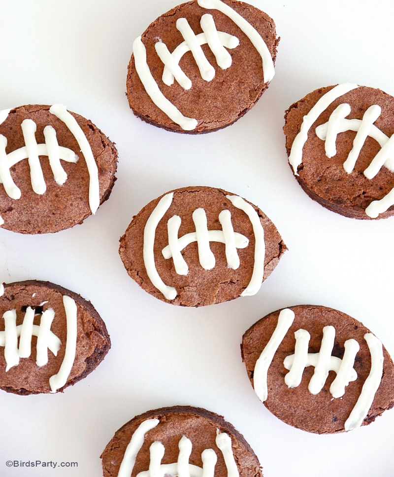 Chocolate Brownie Super Bowl Footballs Recipe - BirdsParty.com