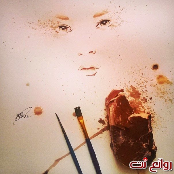 فنان بغدادي يرسم لوحات بالآيس كريم بدل الطلاء
