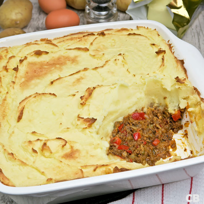 Recept Jachtschotel van kruidig rundvlees met luchtige aardappelpuree