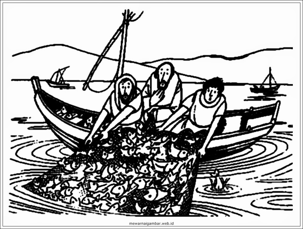  Gambar Kartun Nelayan Gambar C