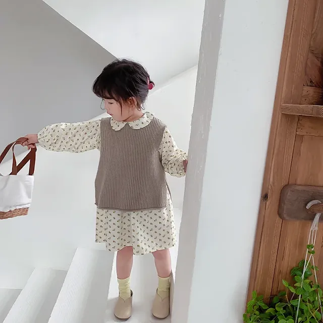 Vest Sweaters Children Knitted Pullover Tops