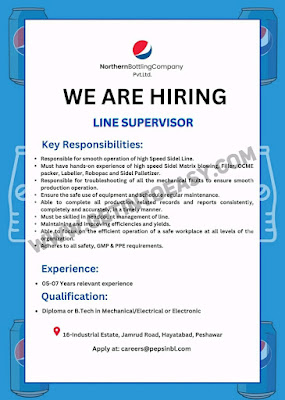 Northern Bottling Co. (Pvt) Ltd Jobs 2024 For Supervisor, Operator & Exuctive Positions Latest