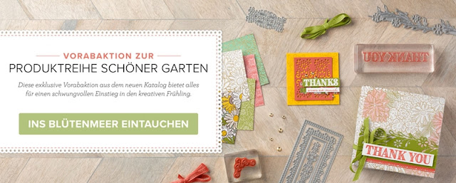 Stampin Up Vorabaktion Produktreihe Schöner Garten 