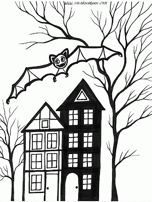 Halloween Bat Coloring Pictures