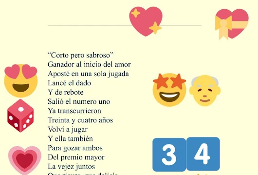 “Corto pero sabroso” Ganador al inicio del amor Aposté en una sola jugada................. s i m p l e m e n t e u n p o e t a .b l o g s p o t . c o m h t t p: // n i d o m a v e .m f o r o s . c o m..... South Jordan, Utah. 3 de junio, 2017.