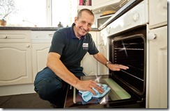 Ray cleaning an oven Aug 2013