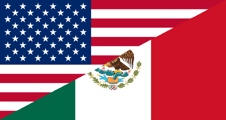 Mexican American Flag