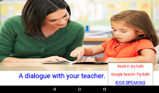 Dialogue with teacher, kids speaking