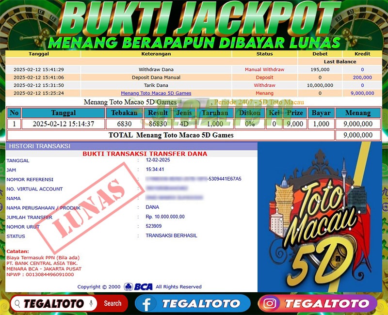 Bukti Jackpot