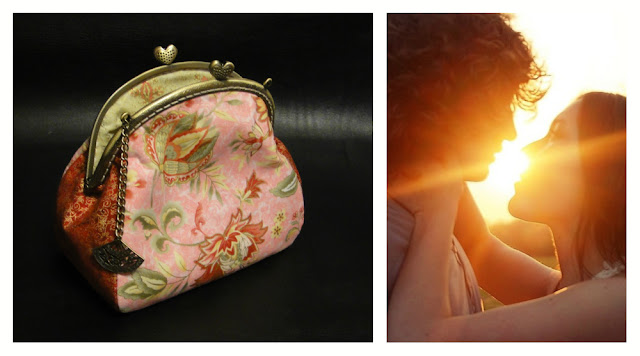 Сумочка на цепочке "Веер гейши", ширина фермуара 16 см - сумочка на защелке для романтического свидания