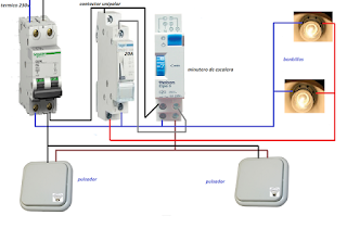 automatico de escalera con contactor monofasico