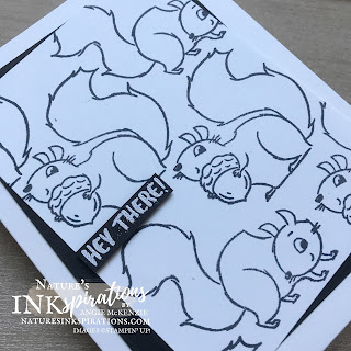 By Angie McKenzie for Stampin' Dreams Blog Hop; Click READ or VISIT to go to my blog for details! Featuring the Nuts About Squirrels Photopolymer Stamp Set from the Stampin' Up! July-December 2021 Mini Catalog; #anyoccasioncards #simplestamping #funtocolor #coloringfun #backtoschoolideas #stampinup #nutsaboutsquirrels #blackandwhite #diycrafts #handmadecards #stampindreamsbloghop #naturesinkspirations
