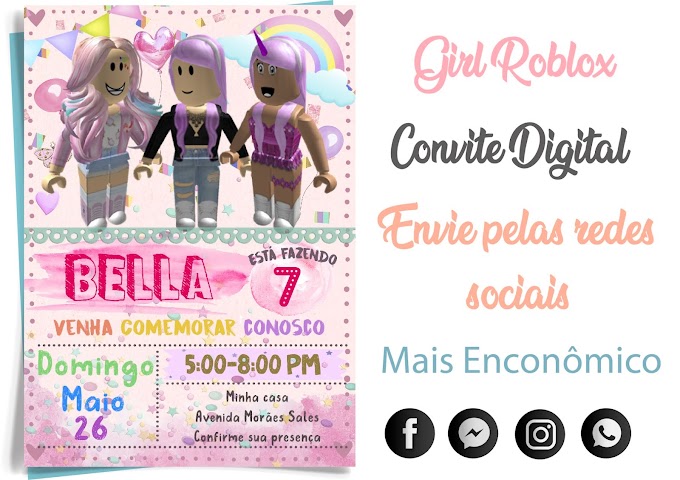 Convite roblox feminino