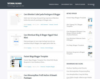 Template Blog SEO Friendly Responsive dan Fast Loading Gratis 