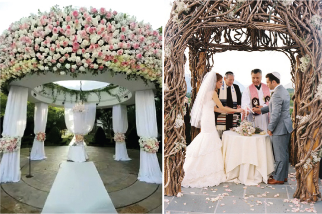 Wedding Ceremony Decor Altars Canopies Arbors Arches and Chuppahs