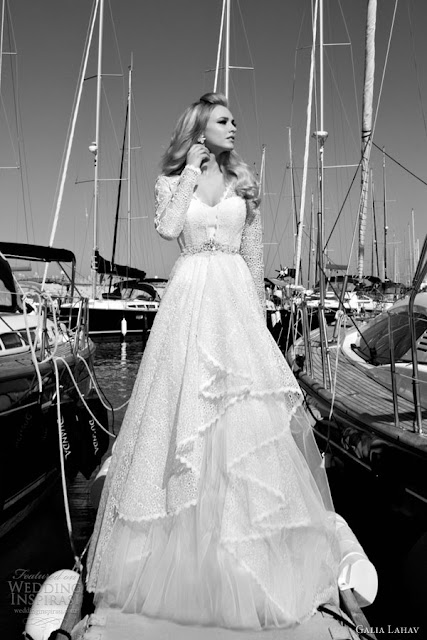 Galia Lahav lace sleeves wedding  dress 2013 2014