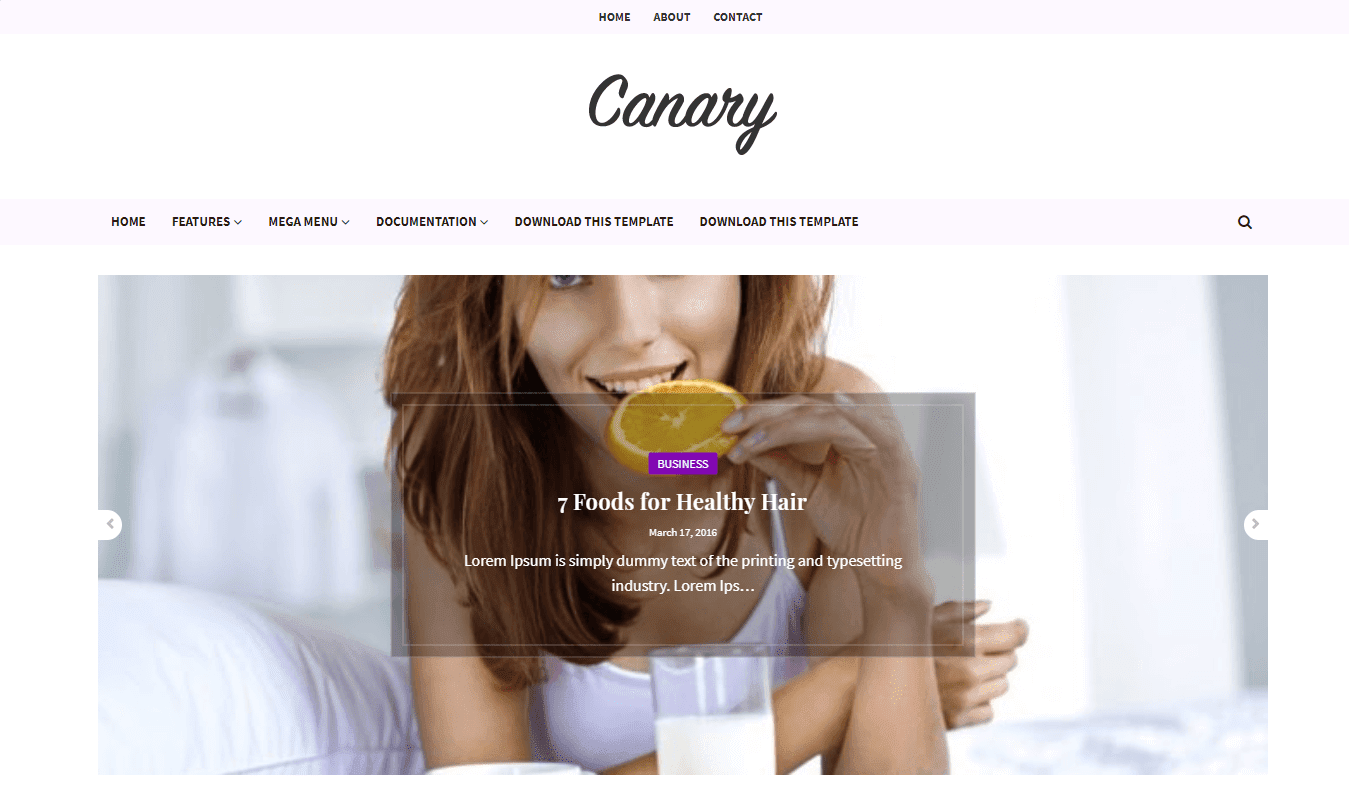 Canary Blogger Template