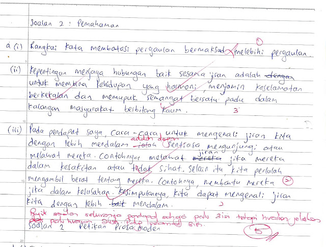 Laman Bahasa Melayu SPM: ULASAN SKRIP JAWAPAN KERTAS 