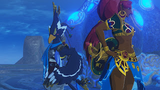 Urbosa and Revali in a cutscene