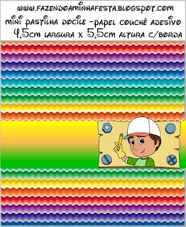 Handy Manny Party, Free Printable Candy Bar Labels.