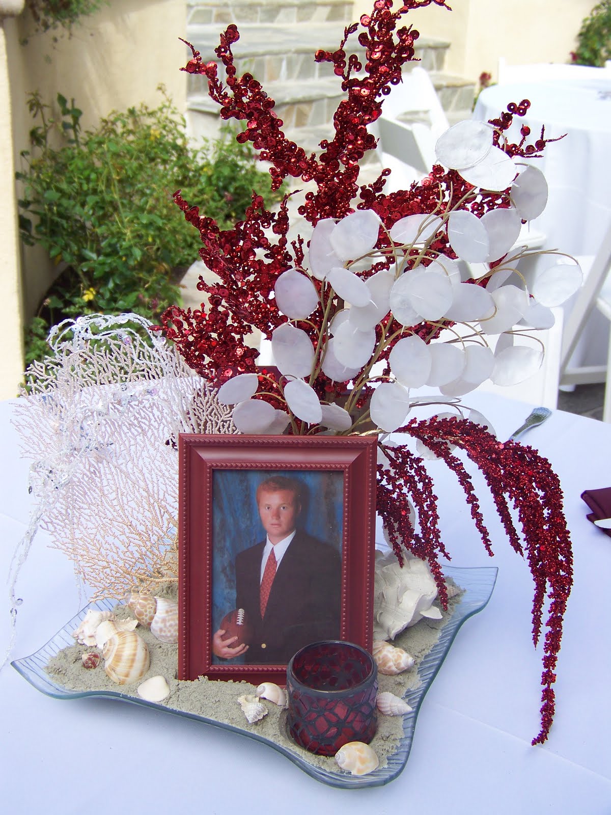 Plumeria Cake Studio Graduation  Party  Centerpieces 