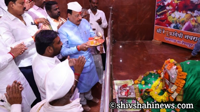 पानगाव येथील रेणुका मंदिर आणि संत माधव मामा ज्ञानेश्वरी मंदिरास निधी कमी पडू देणार नाही - आ रमेशआप्पा कराड