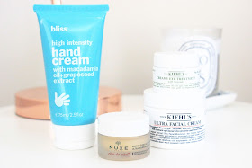 Bliss Hand Cream, Nuxe Reve De Miel, Kiehls's Creamy Eye Treatment, Kiehl's Ultra Facial Cream