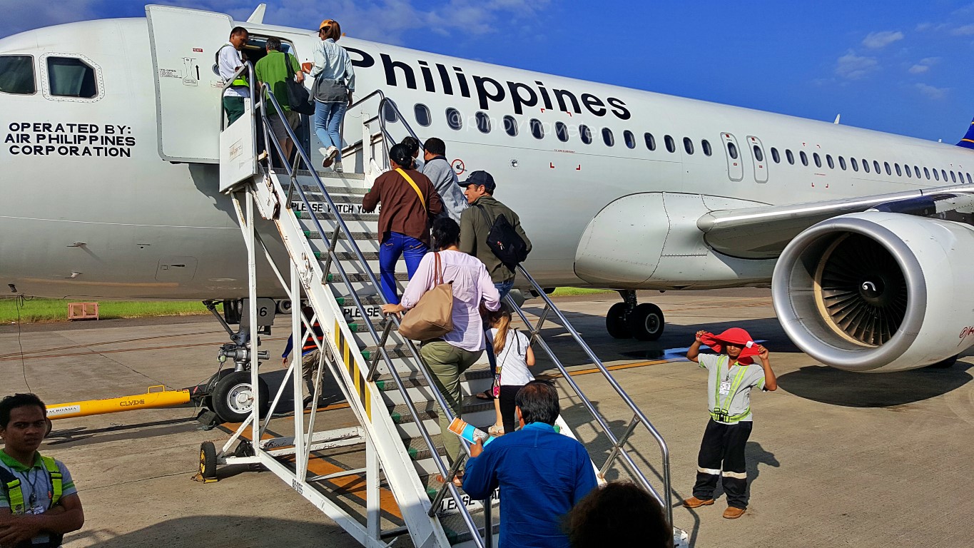 boarding Pal Express Airbus A320 from Cebu to Tagbilaran