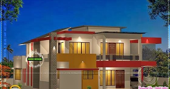  Modern  4 BHK house  plan  in 2800 sq  feet  Home  Kerala Plans 