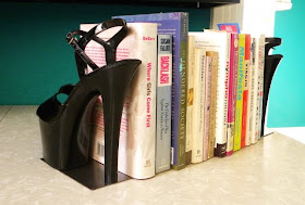 stiletto heel shoe bookends