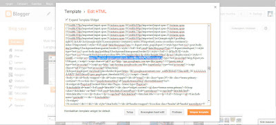 Penempatan Script yang sudah di Upload di Template Blogger