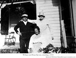 Group photograph, William and Rosa Barton, standing with another seated, c1930.