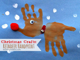 reindeer handprint christmas craft